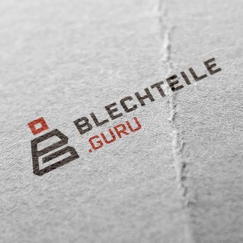 Steel design with the title 'Blechteile.guru'