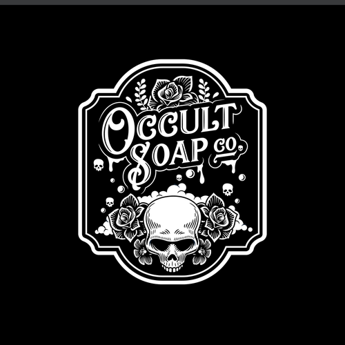 Gothic design with the title 'Logo for Occult Soap Co.'