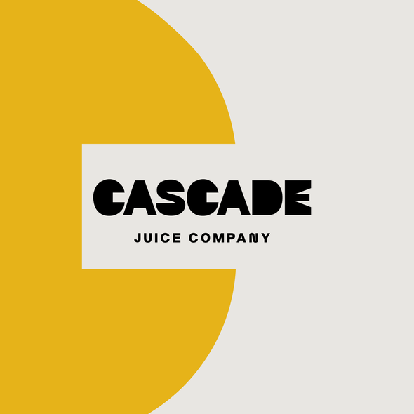 Bold brand with the title 'Fun typography based logo design for a juice company'