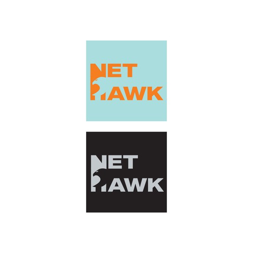 Hawk logo with the title 'Logo design for IT company'