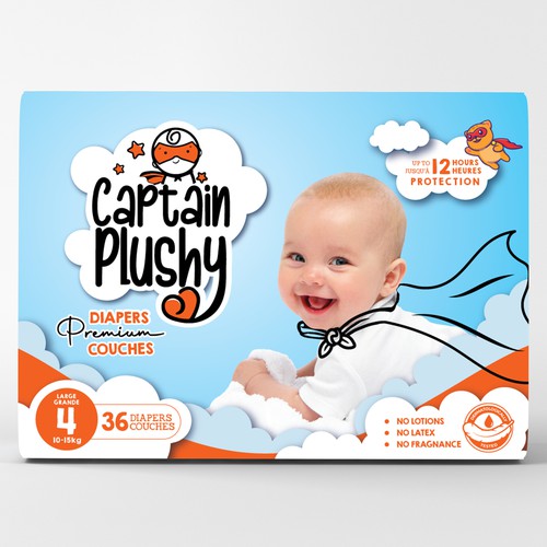 Diaper design with the title 'Diapers'