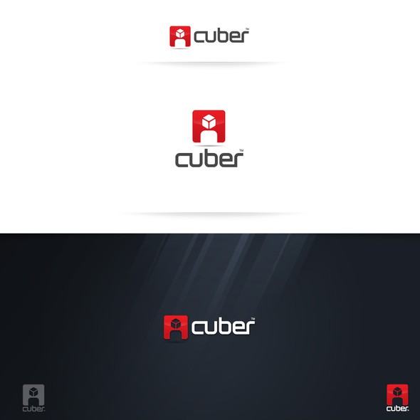 Social logo with the title 'Cuber logo design'