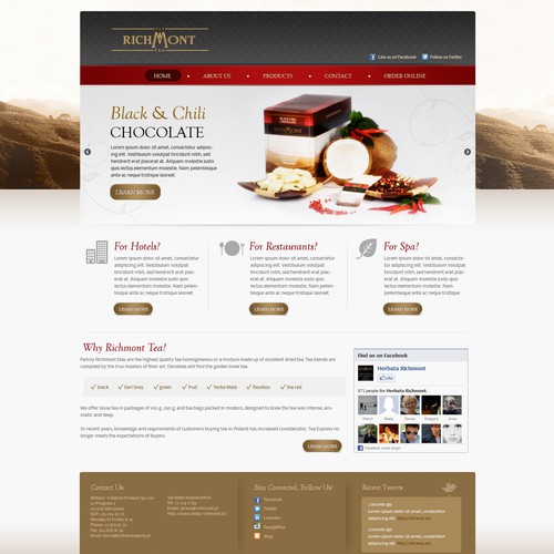 Australia website with the title 'New website design wanted for Richmont Premium Tea'