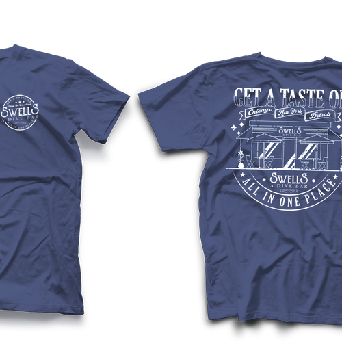 Bar t-shirt with the title 'Dive bar t shirt design'