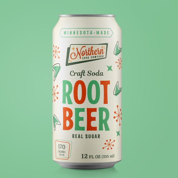 Craft label with the title 'Retro soda label'