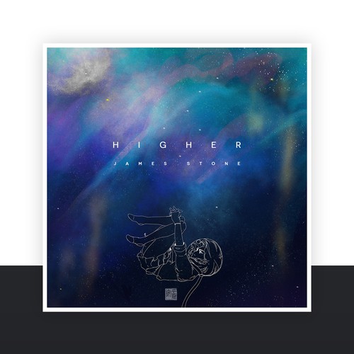 Star illustration with the title 'Illustration and Design for an Electronic Music Single/CD'