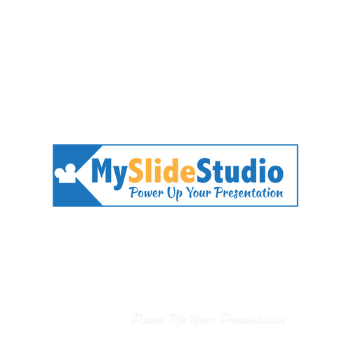 Presentation logo with the title 'Logo design for MySlide Studio'