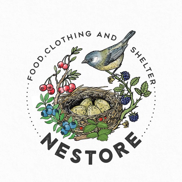 Nature design with the title 'Nestore'