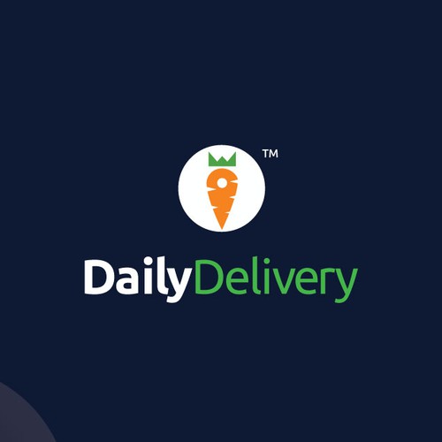Carrot logo with the title 'Daily delivery company logo'