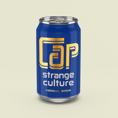Beer can design with the title 'Logo concept and can label design'