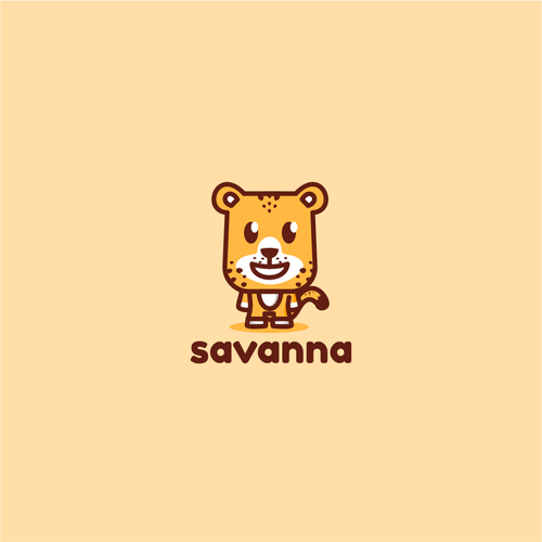 Safari design with the title 'Playful cheetah '