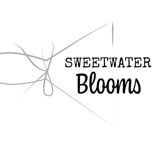 Typewriter logo with the title 'Logo concept for Sweetwater Blooms'