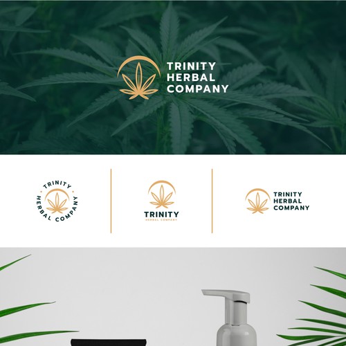 Cannabis leaf logo with the title 'Logo for Cannabis Farm'