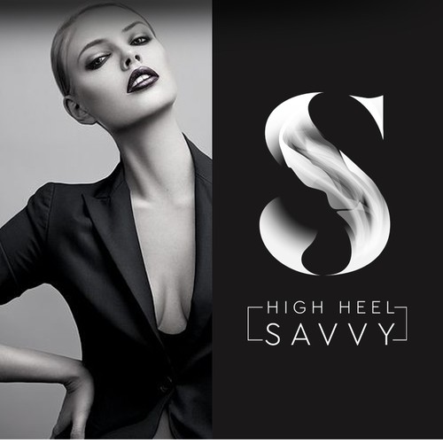 Artistic brand with the title 'Logo design High Heel Savvy'