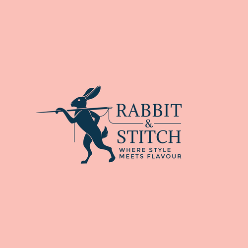 Stitching logo with the title 'Rabbit & Stitch'