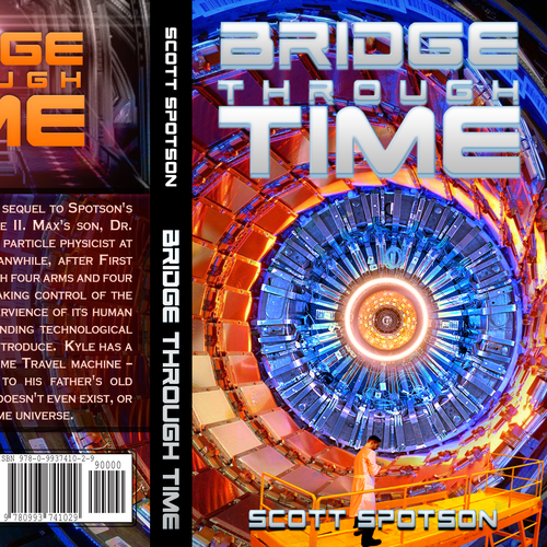 Science-fiction book cover with the title 'Book Cover for Sci-Fi, Time Travel Story'