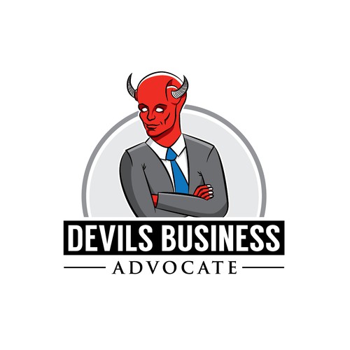 Devil design with the title 'Devil's advocate logo'