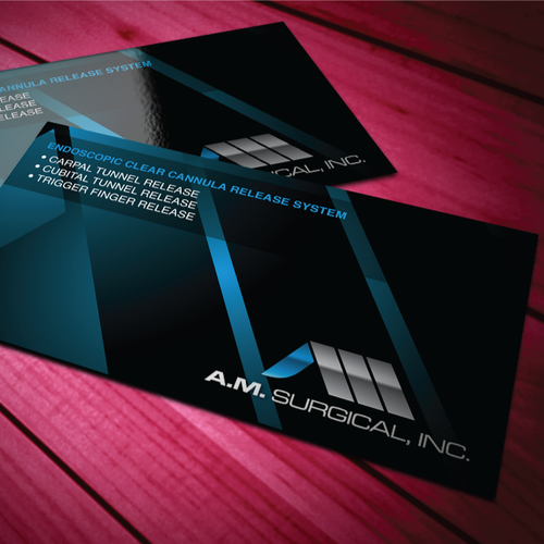 Surgical design with the title 'Business Card Proposal For A.M. Surgical, Inc.'