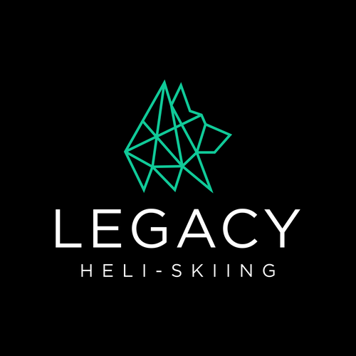 Aqua logo with the title 'Legacy Heli-Skiing'