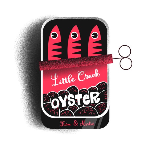 Fish artwork with the title 'Ilustration design '