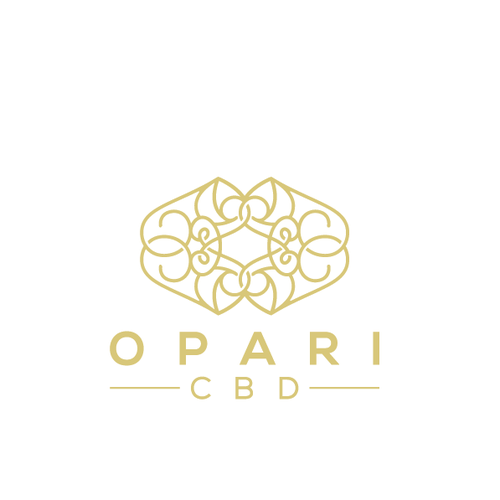 Gold beauty logo with the title 'Opari CBD'