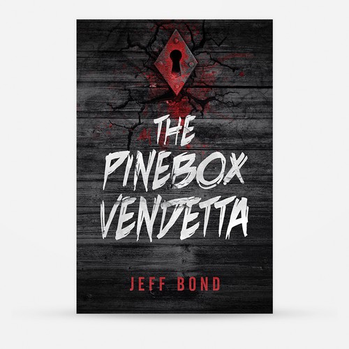Wood book cover with the title 'Dramatic cover for thriller'
