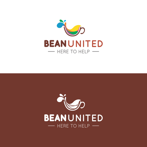 Rainbow logo with the title 'Logo Concept for BEAN UNITED'