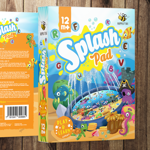 Modern packaging with the title 'Splash Pad'