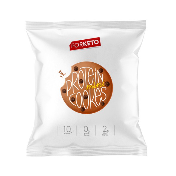 Biscuit packaging with the title 'Protein Cookes'