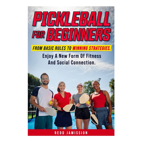 Sports book cover with the title 'Pickleball for Beginners'