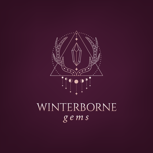 Crystals logo with the title 'Winterborne gems'