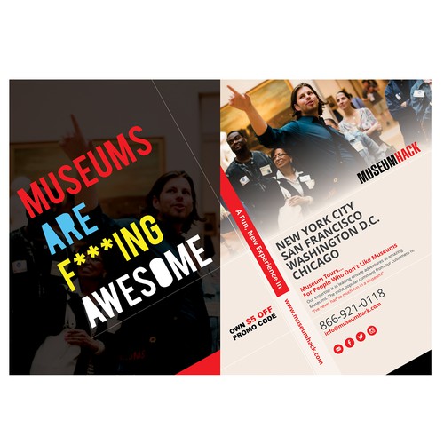 Museum design with the title 'Flyer for a Museum Tour'