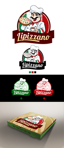 Pizza design with the title 'Logo need for pizza/coffee shop'