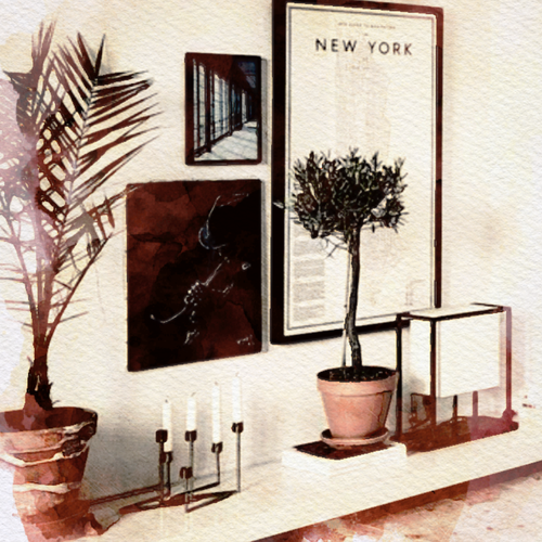 Interior design illustration with the title 'Illustration '