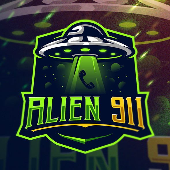 外星人标志，标题为“Alien 911”