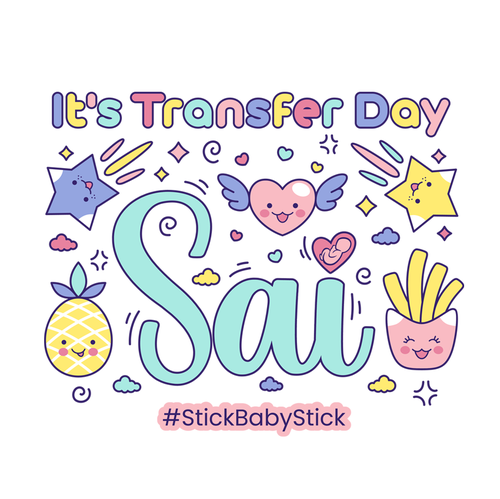 Cute t-shirt with the title 'It's Transfer Day'