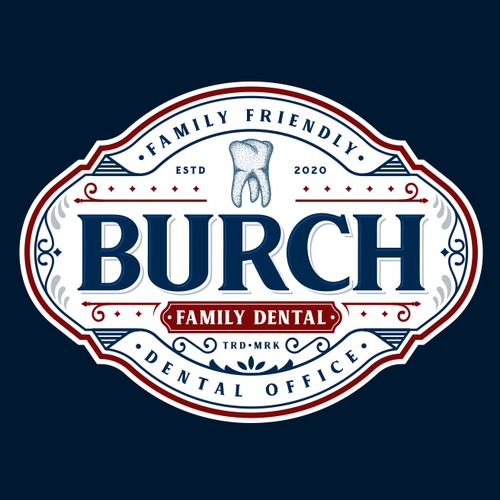 Office design with the title 'Burch Family Dental'