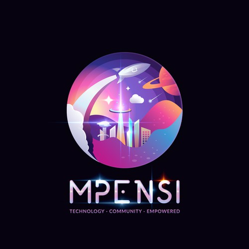 Spaceship design with the title 'Space Logo 2.0'