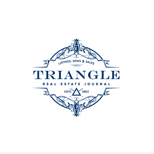 House design with the title 'Luxury logo done for TRIANGLE'