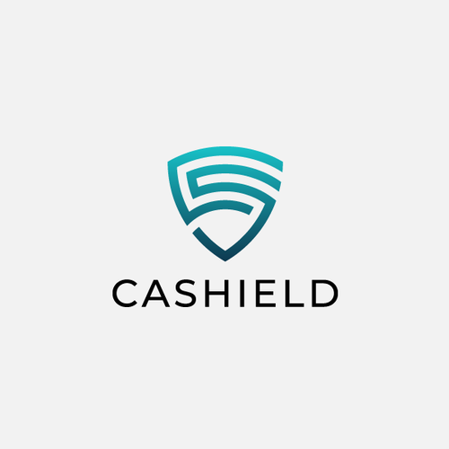 Turquoise logo with the title 'CASHIELD'