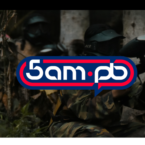 Shooting logo with the title '5am PaintBall'