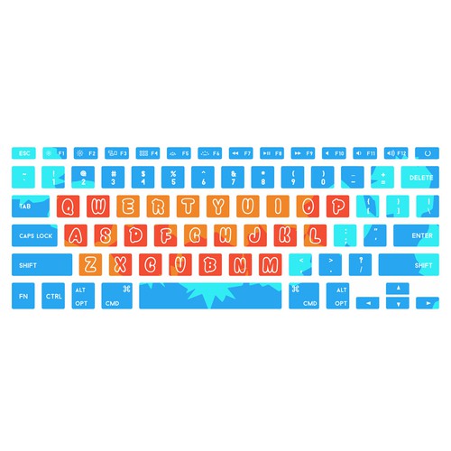 Funky artwork with the title 'Flapjack keyboard cover submission'