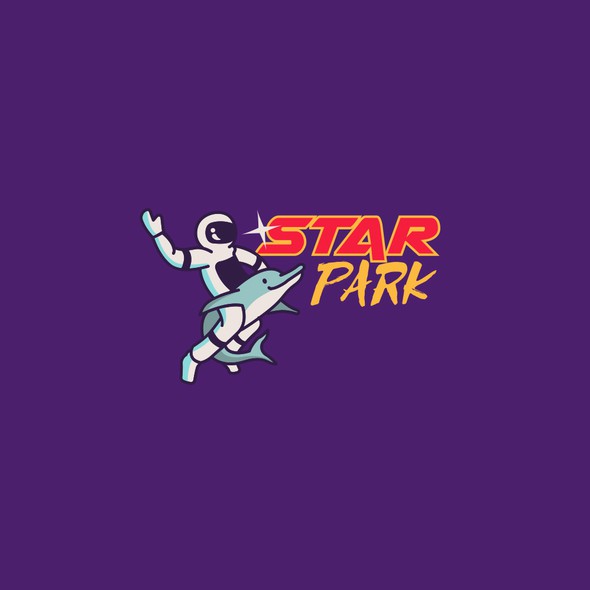 Attraction logo with the title 'Star Park astronaut'