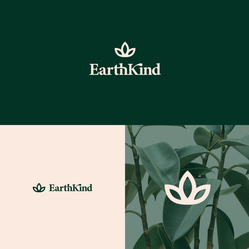 Sustainable logo with the title 'EarthKind Logo'