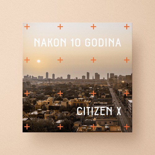 Vinyl record design with the title 'Citizen X Album Cover'