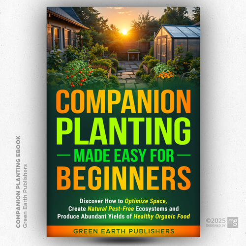 Food book cover with the title 'Companion Planting Made Easy for Beginners'
