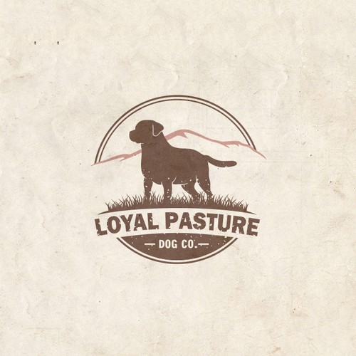 Silhouette logo with the title 'Logo for Loyal Pasture Dog Co.'