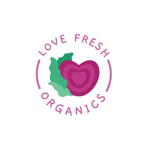 Organic food logo with the title 'Organic Produce Logo (Design for Sale)'