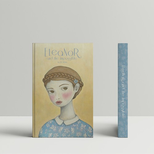 Painting book cover with the title 'A sweet painting of the main character for on the book cover'