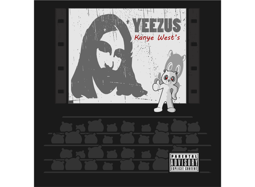 CorelDRAW illustration with the title '99designs community contest: Design Kanye West’s new albumcover'